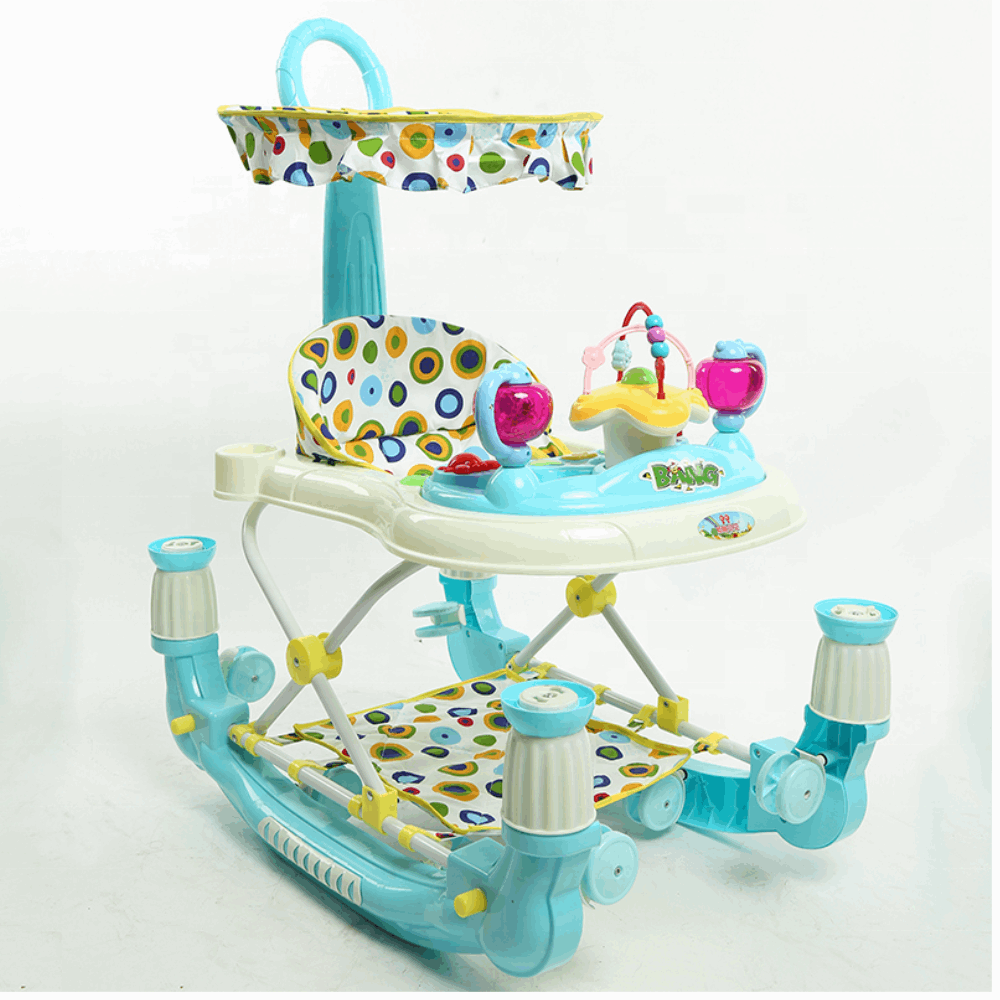مشاية اطفال مشاية هزاز + تندة 629 Baby Blue