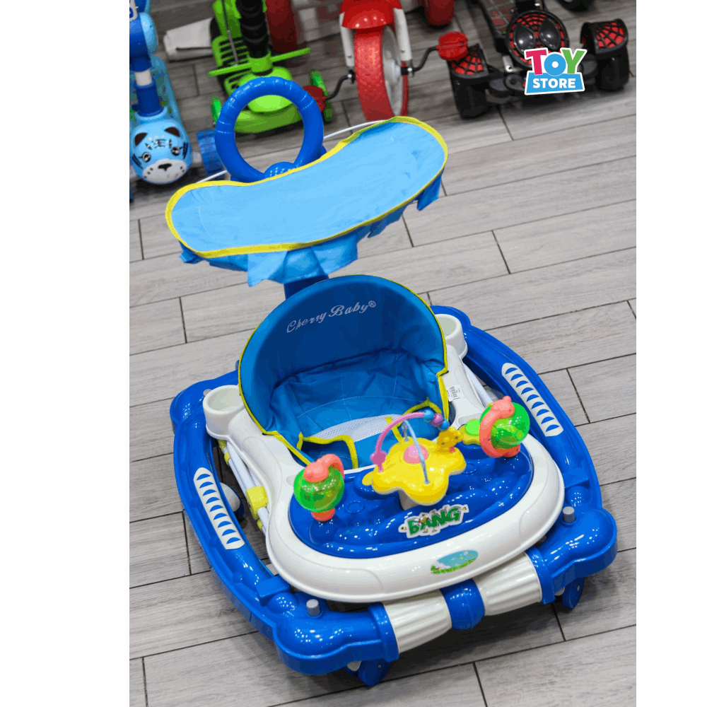مشاية اطفال مشاية هزاز + تندة 629 Blue