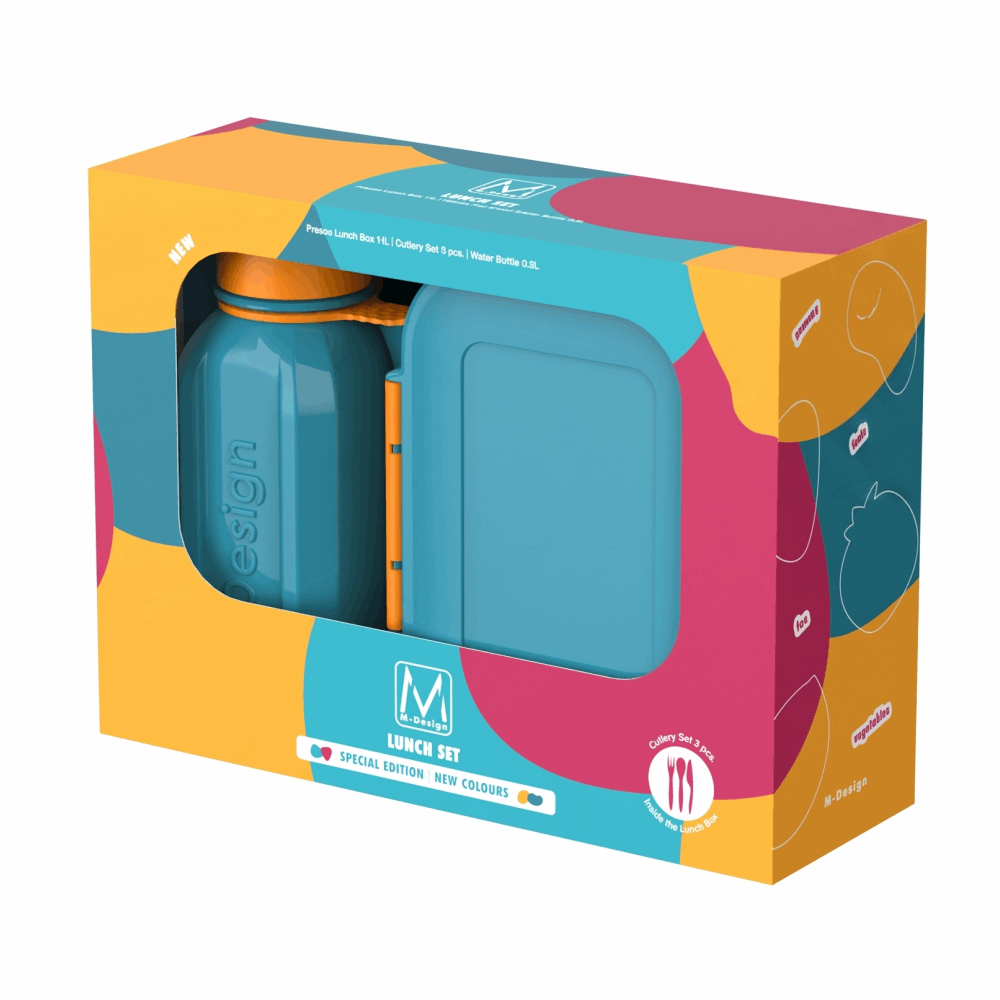 Lunch Box Lunch Set 1,100 ml 47660 turquoise
