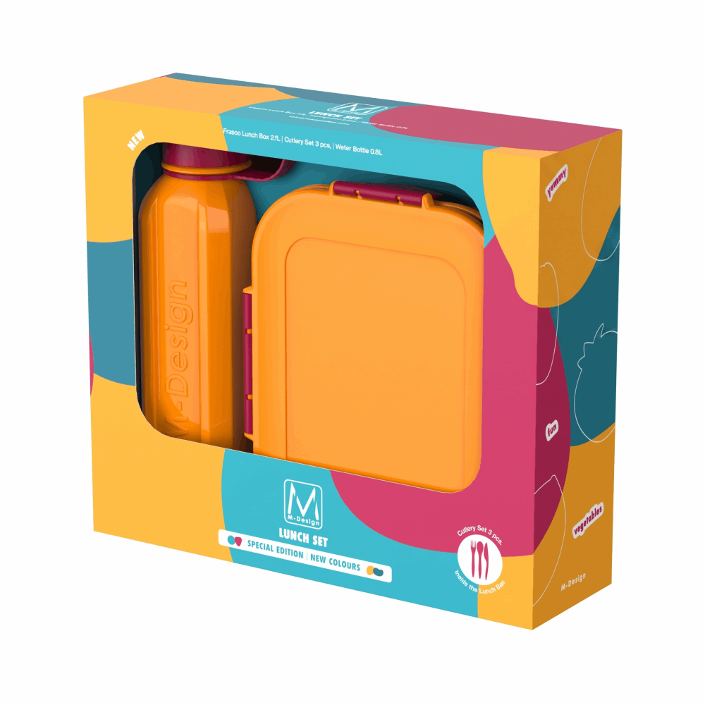 Lunch Box Lunch Set 2100+800ml 47666 Orange