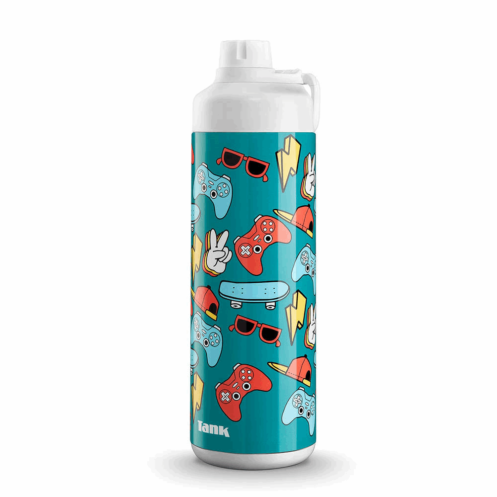 Flasks Super Cool Mini - Printed Tank Turquoise 650مل