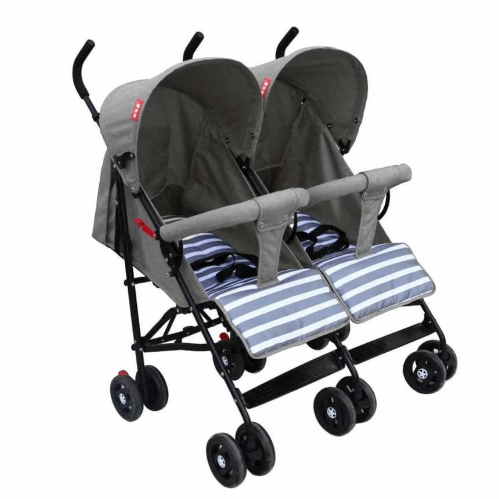 Stroller عربية استرولر توام MML-S500S Gray
