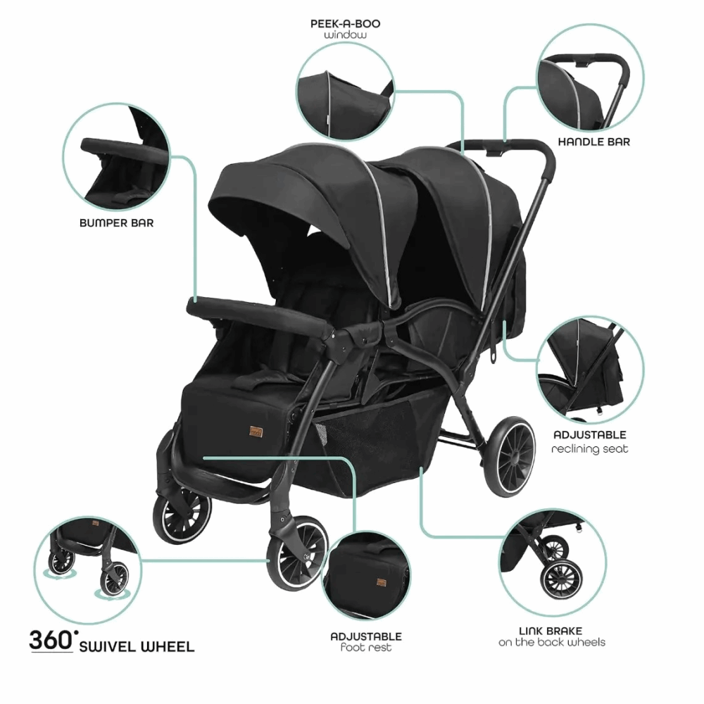 Stroller سترولر LB200 kidilo Black