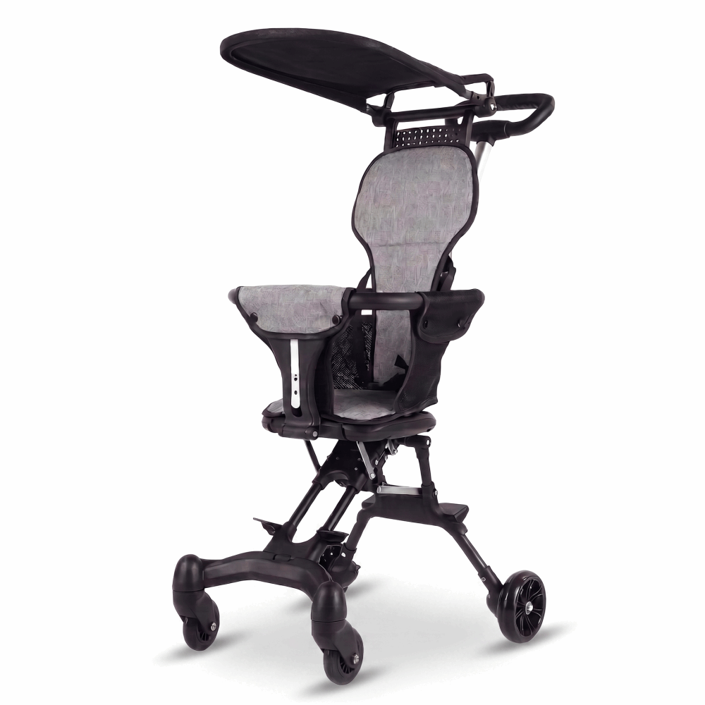 Stroller عجلة موجهة بدراع وشمسية للبيبى Black 524-1