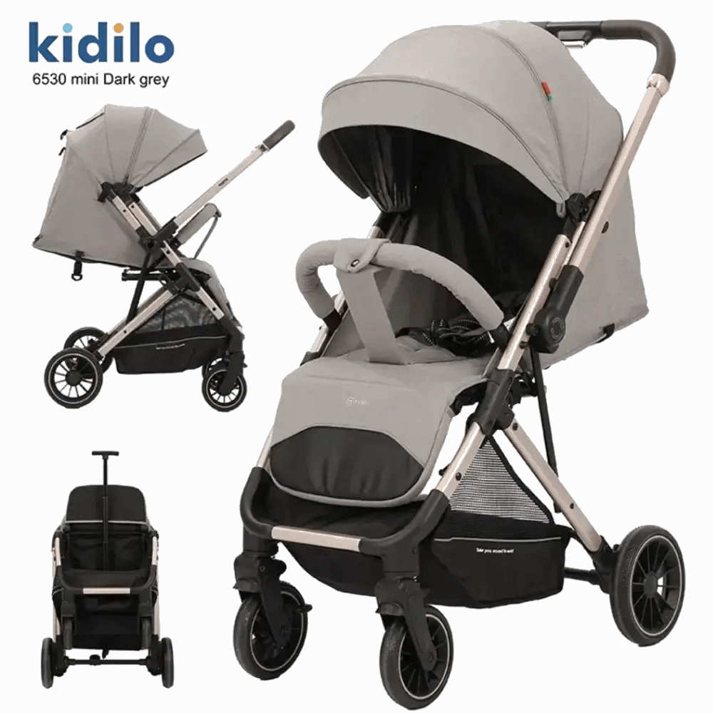 Stroller سترولر 6530 mini kidilo DARK GREY