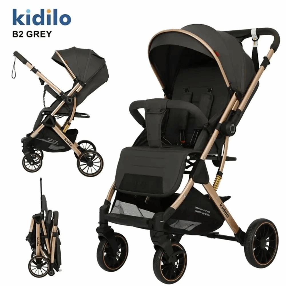 Stroller سترولر B2 kidilo DARKGREY